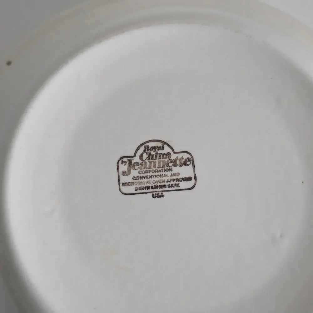 Vintage Royal China by Jeannette Apple Pie Recipe Ceramic Pie Plate 11 in